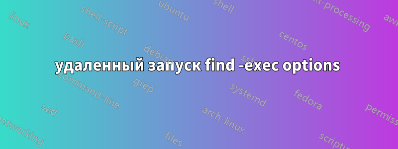 удаленный запуск find -exec options