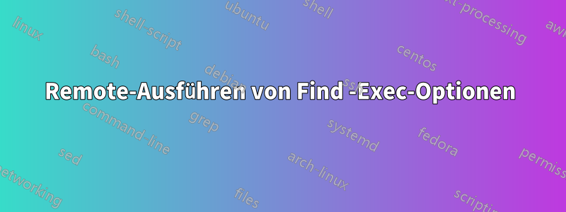 Remote-Ausführen von Find -Exec-Optionen