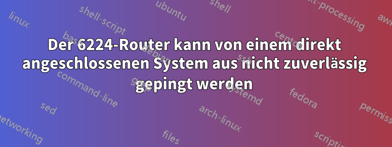 Der 6224-Router kann von einem direkt angeschlossenen System aus nicht zuverlässig gepingt werden