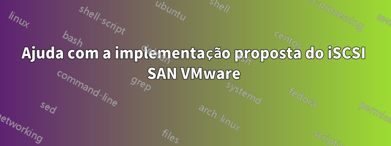 Ajuda com a implementação proposta do iSCSI SAN VMware