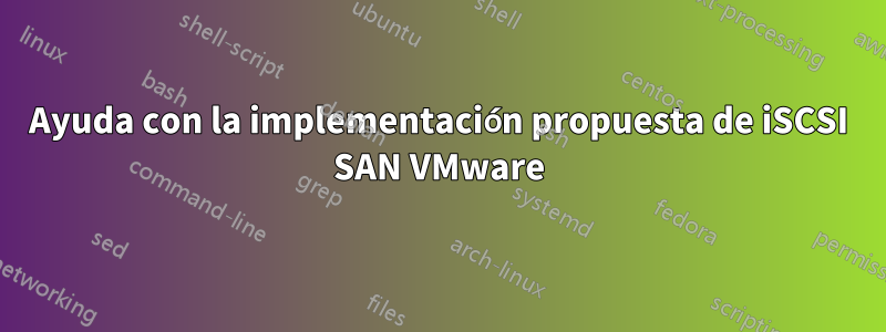 Ayuda con la implementación propuesta de iSCSI SAN VMware