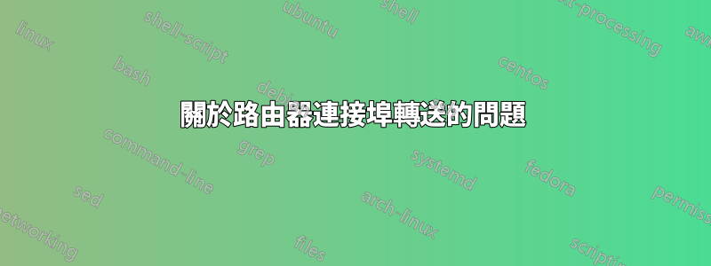 關於路由器連接埠轉送的問題