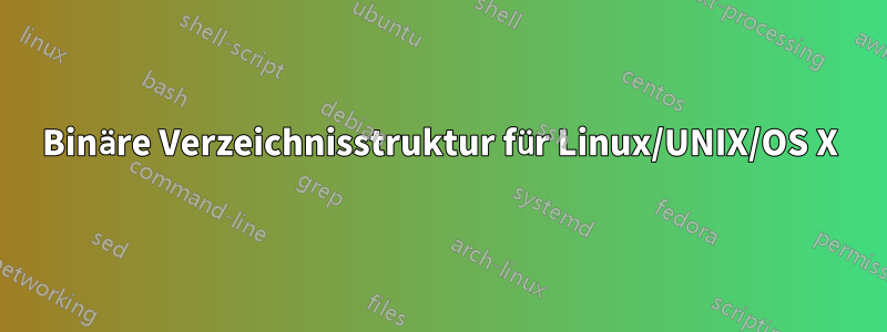 Binäre Verzeichnisstruktur für Linux/UNIX/OS X