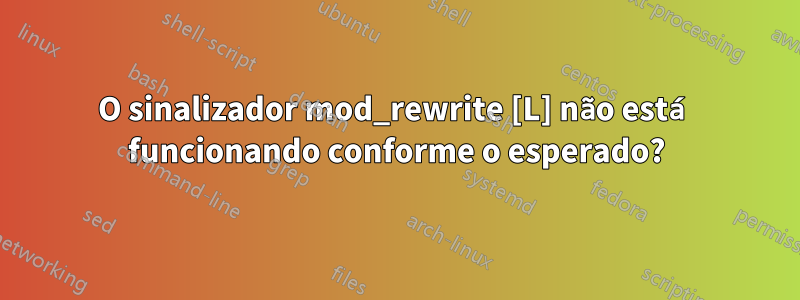 O sinalizador mod_rewrite [L] não está funcionando conforme o esperado?