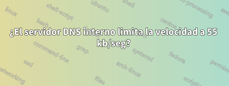 ¿El servidor DNS interno limita la velocidad a 55 kb/seg?