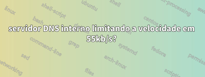 servidor DNS interno limitando a velocidade em 55kb/s?