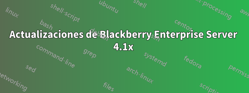 Actualizaciones de Blackberry Enterprise Server 4.1x