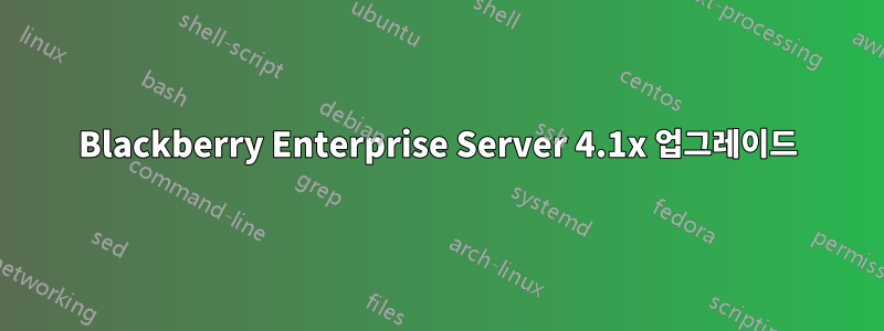 Blackberry Enterprise Server 4.1x 업그레이드