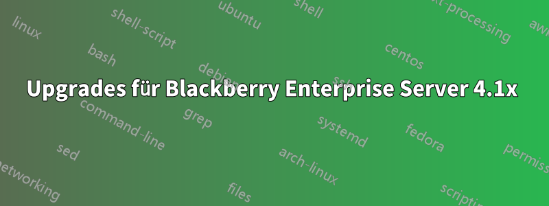 Upgrades für Blackberry Enterprise Server 4.1x