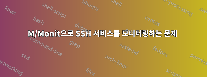 M/Monit으로 SSH 서비스를 모니터링하는 문제