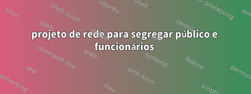 projeto de rede para segregar público e funcionários