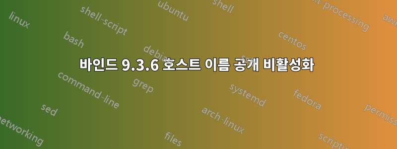 바인드 9.3.6 호스트 이름 공개 비활성화