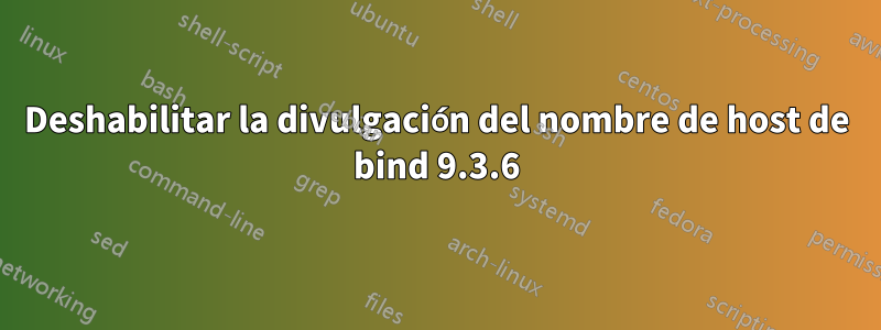 Deshabilitar la divulgación del nombre de host de bind 9.3.6