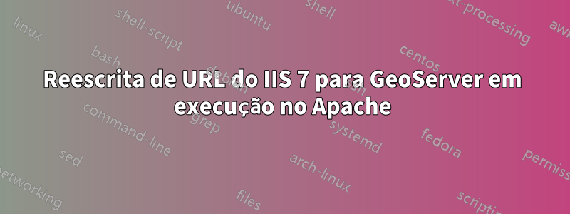 Reescrita de URL do IIS 7 para GeoServer em execução no Apache