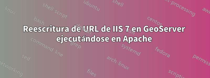 Reescritura de URL de IIS 7 en GeoServer ejecutándose en Apache