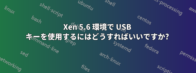 Xen 5.6 環境で USB キーを使用するにはどうすればいいですか?