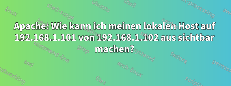 Apache: Wie kann ich meinen lokalen Host auf 192.168.1.101 von 192.168.1.102 aus sichtbar machen?