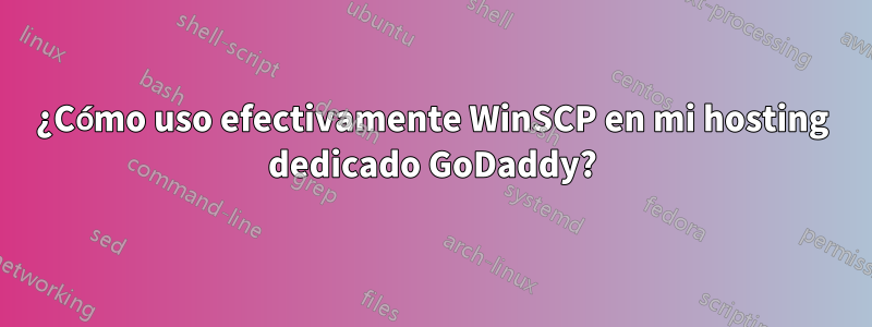 ¿Cómo uso efectivamente WinSCP en mi hosting dedicado GoDaddy?