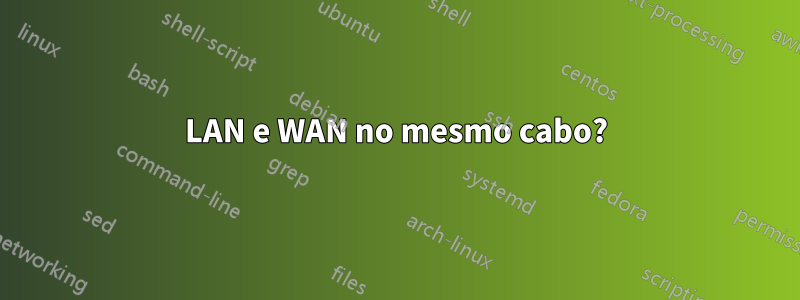 LAN e WAN no mesmo cabo?