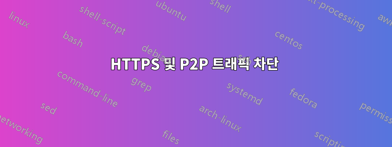 HTTPS 및 P2P 트래픽 차단