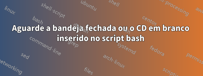 Aguarde a bandeja fechada ou o CD em branco inserido no script bash