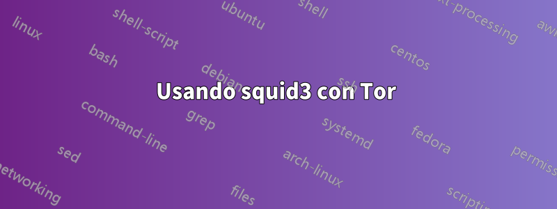 Usando squid3 con Tor