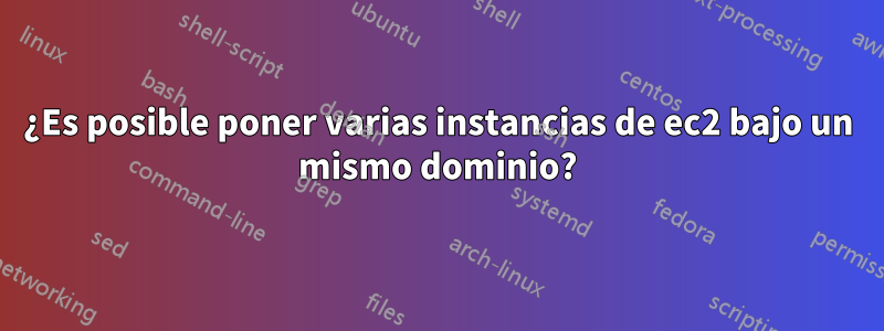 ¿Es posible poner varias instancias de ec2 bajo un mismo dominio?