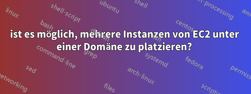 ist es möglich, mehrere Instanzen von EC2 unter einer Domäne zu platzieren?