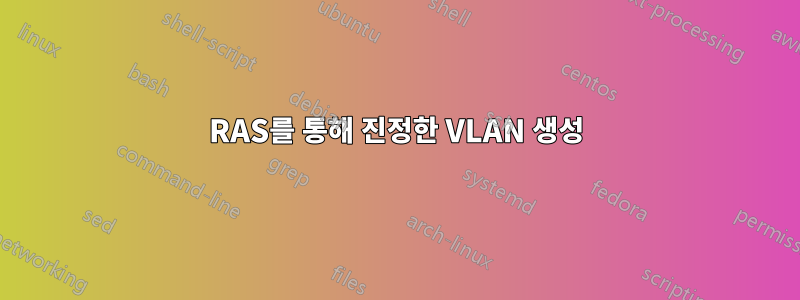 RAS를 통해 진정한 VLAN 생성