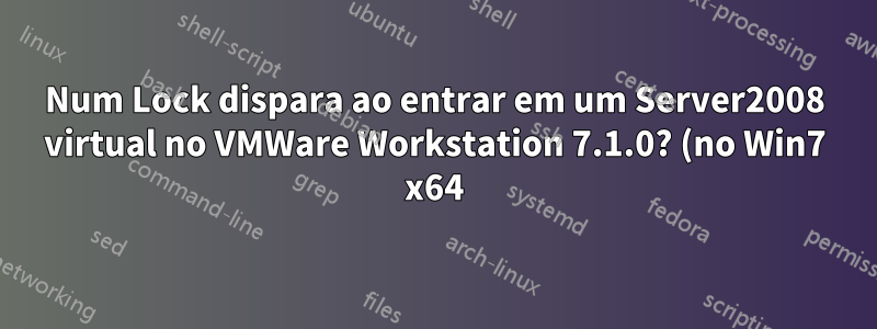Num Lock dispara ao entrar em um Server2008 virtual no VMWare Workstation 7.1.0? (no Win7 x64)
