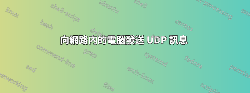 向網路內的電腦發送 UDP 訊息