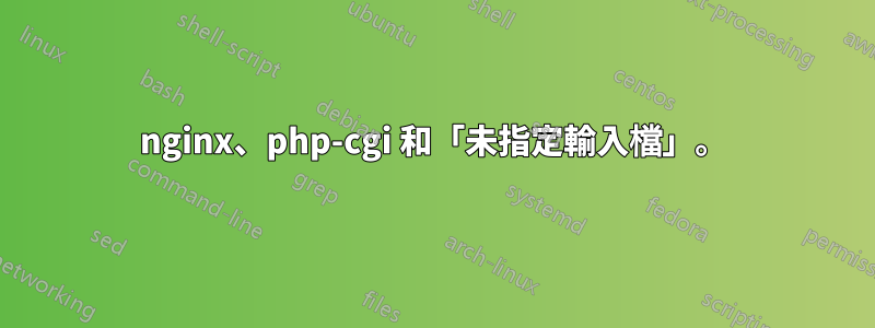 nginx、php-cgi 和「未指定輸入檔」。