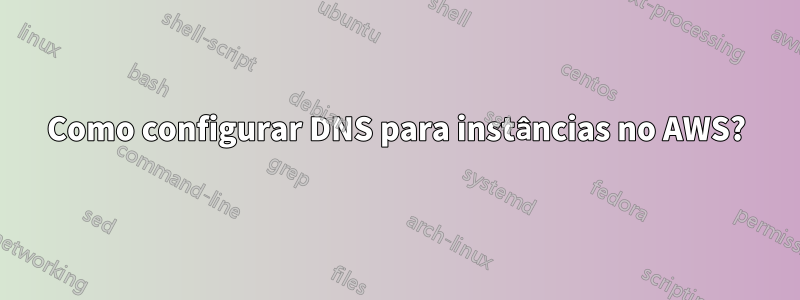 Como configurar DNS para instâncias no AWS?