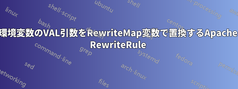 環境変数のVAL引数をRewriteMap変数で置換するApache RewriteRule