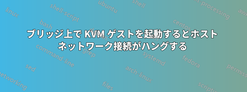 ブリッジ上で KVM ゲストを起動するとホスト ネットワーク接続がハングする