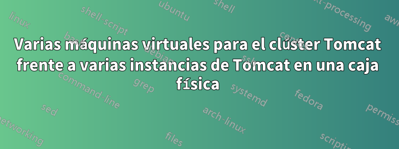 Varias máquinas virtuales para el clúster Tomcat frente a varias instancias de Tomcat en una caja física