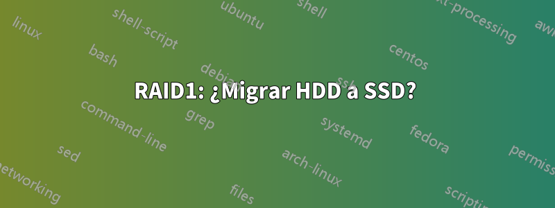 RAID1: ¿Migrar HDD a SSD?