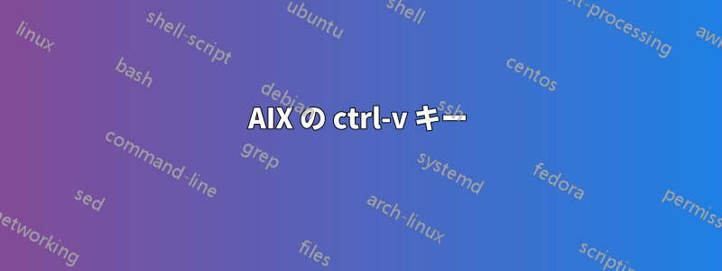 AIX の ctrl-v キー