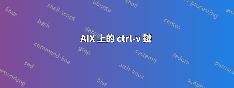 AIX 上的 ctrl-v 鍵