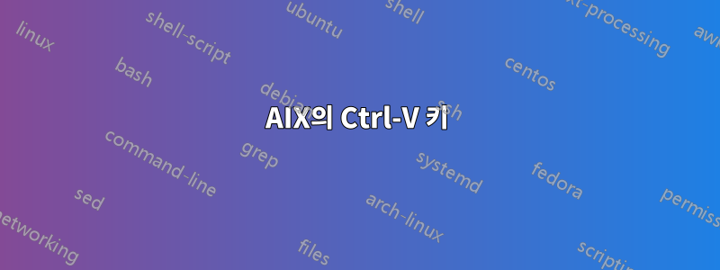 AIX의 Ctrl-V 키