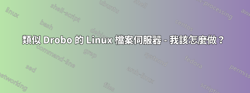 類似 Drobo 的 Linux 檔案伺服器 - 我該怎麼做？