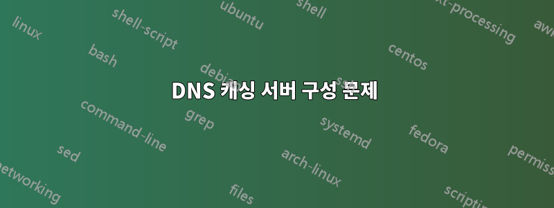 DNS 캐싱 서버 구성 문제