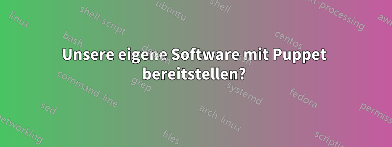 Unsere eigene Software mit Puppet bereitstellen?