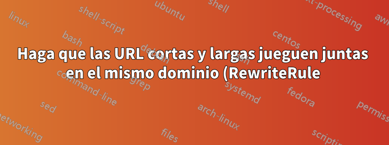 Haga que las URL cortas y largas jueguen juntas en el mismo dominio (RewriteRule)