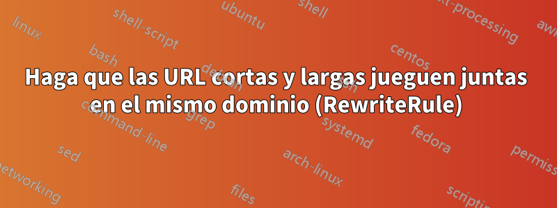 Haga que las URL cortas y largas jueguen juntas en el mismo dominio (RewriteRule)