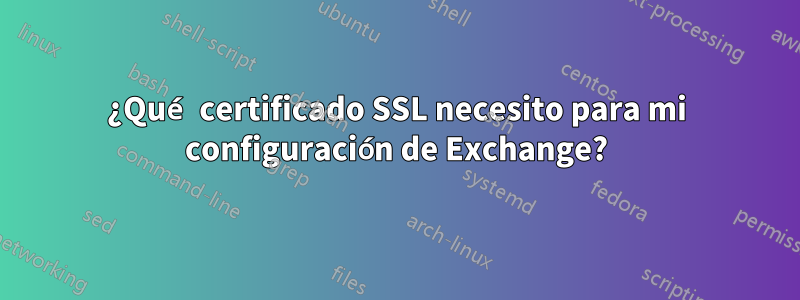 ¿Qué certificado SSL necesito para mi configuración de Exchange?