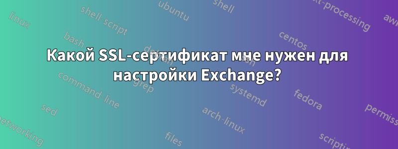 Какой SSL-сертификат мне нужен для настройки Exchange?