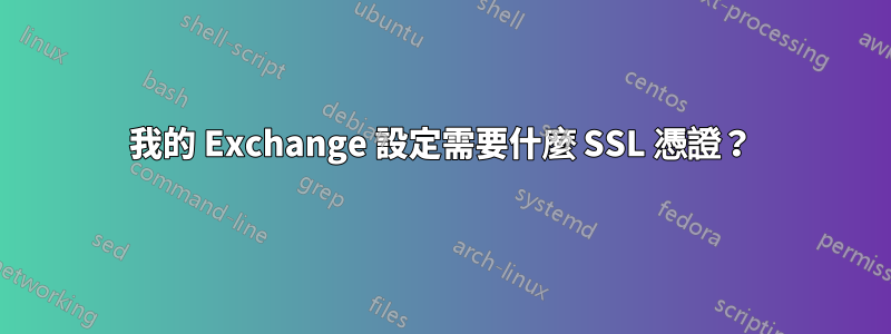 我的 Exchange 設定需要什麼 SSL 憑證？