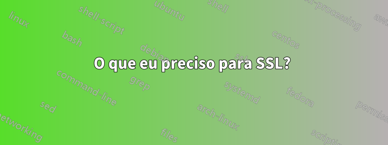 O que eu preciso para SSL?