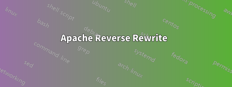 Apache Reverse Rewrite 